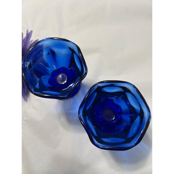 Vintage Anchor hocking Cobalt Blue Depression Glass - Picture 3 of 6